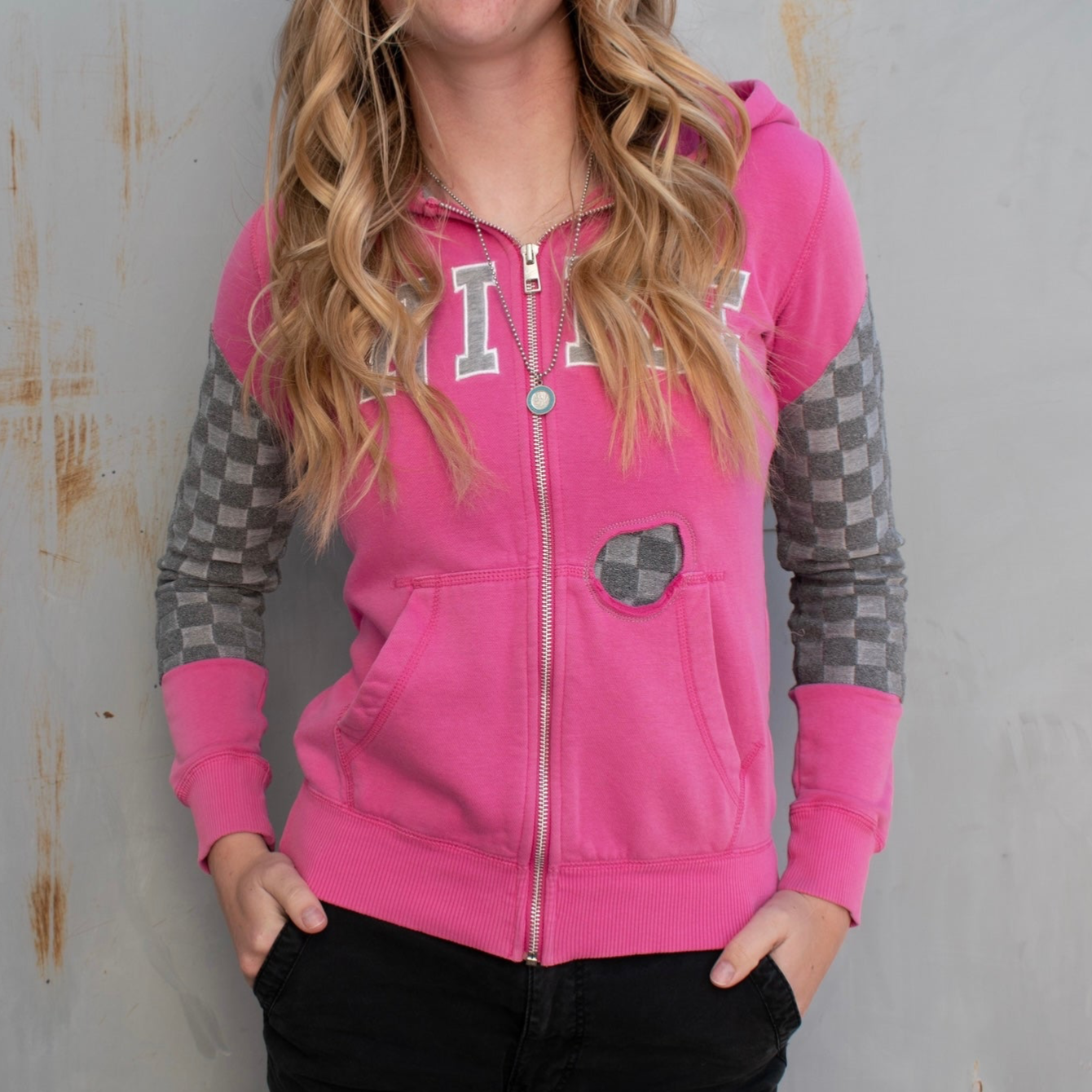 PINK CHECKERED JACKET
