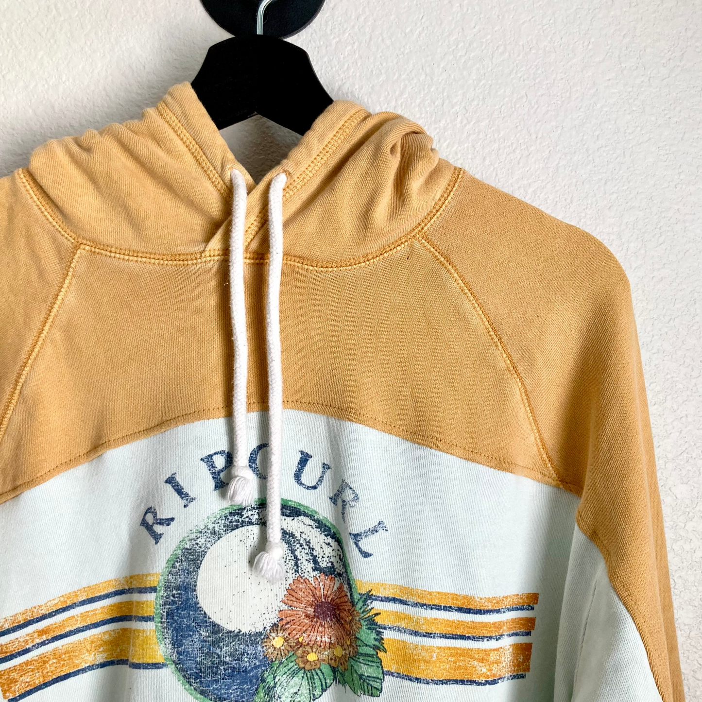 MUSTARD + FLORAL RIP CURL HOODIE