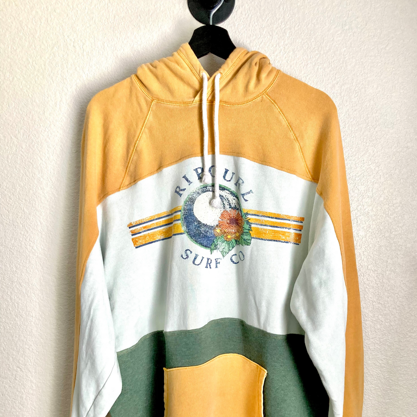 MUSTARD + FLORAL RIP CURL HOODIE