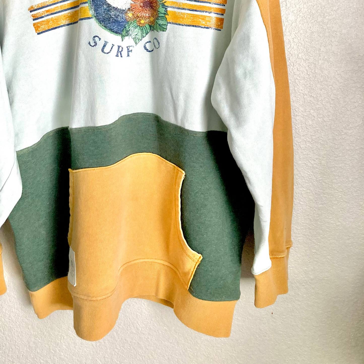 MUSTARD + FLORAL RIP CURL HOODIE