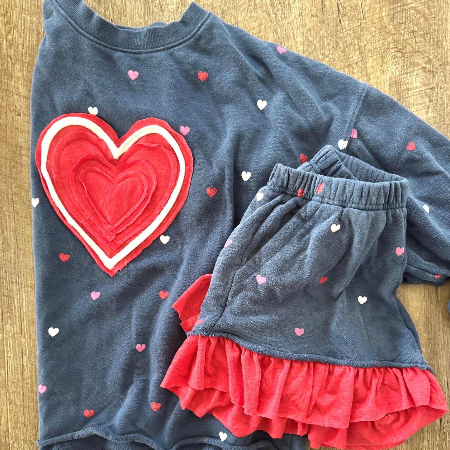 NAVY + RED HEARTS SET