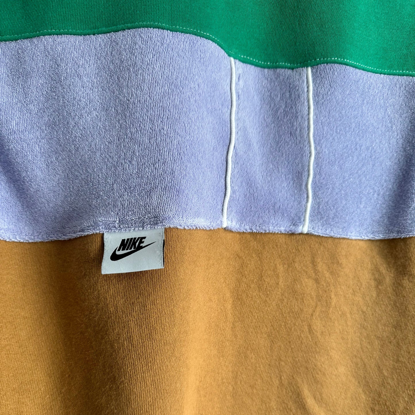 GREEN + LAVENDER TERRY NIKE CREW NECK
