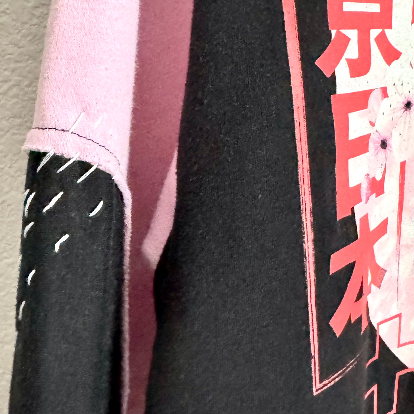 PINK + BLACK SASHIKO CREWNECK