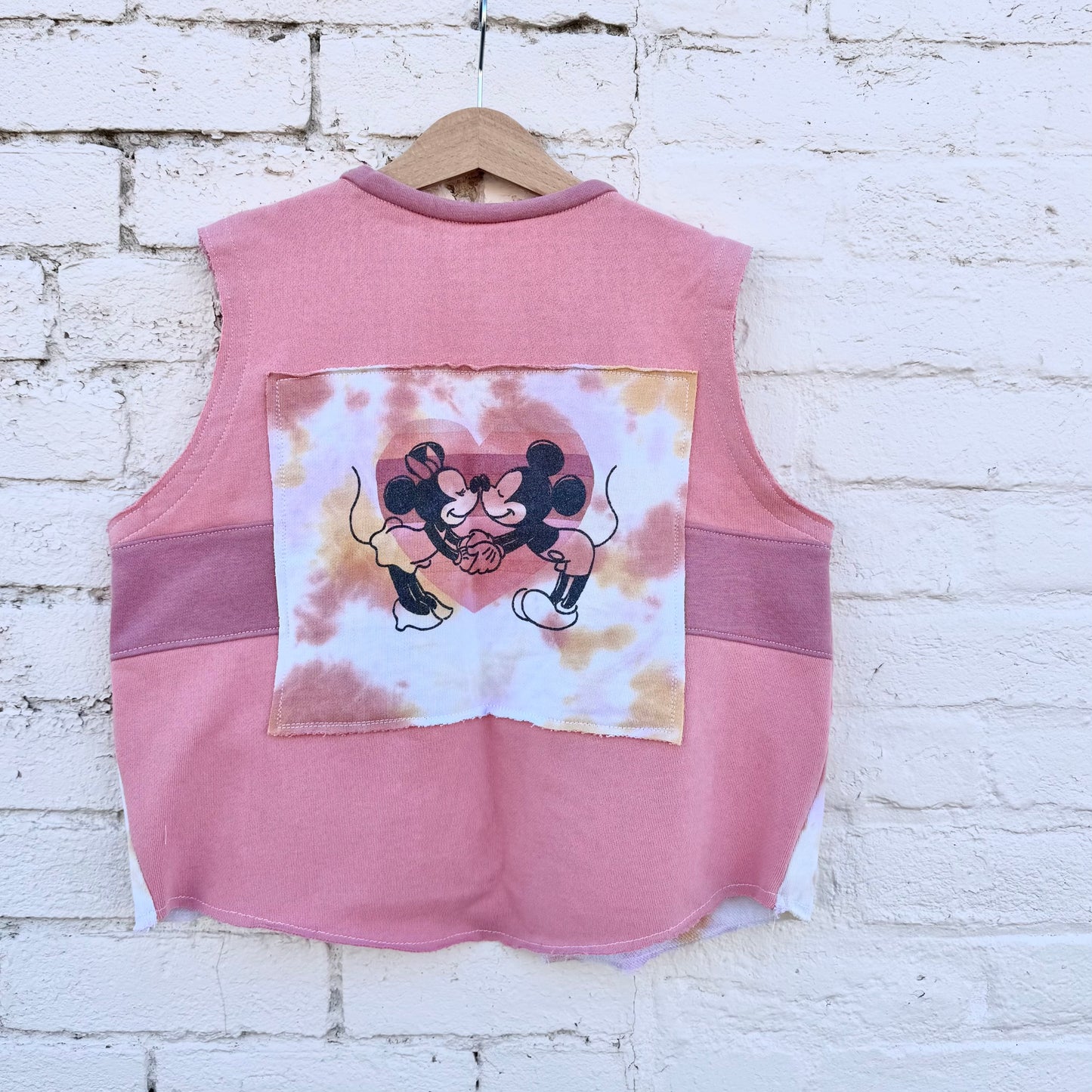 PINK TIE DYE MICKEY + MINNIE VEST