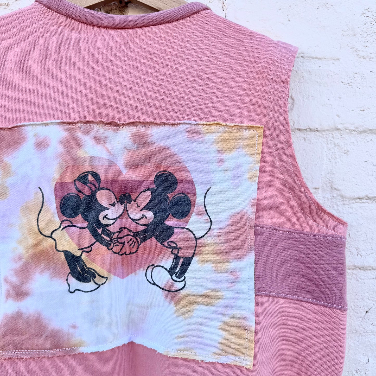 PINK TIE DYE MICKEY + MINNIE VEST
