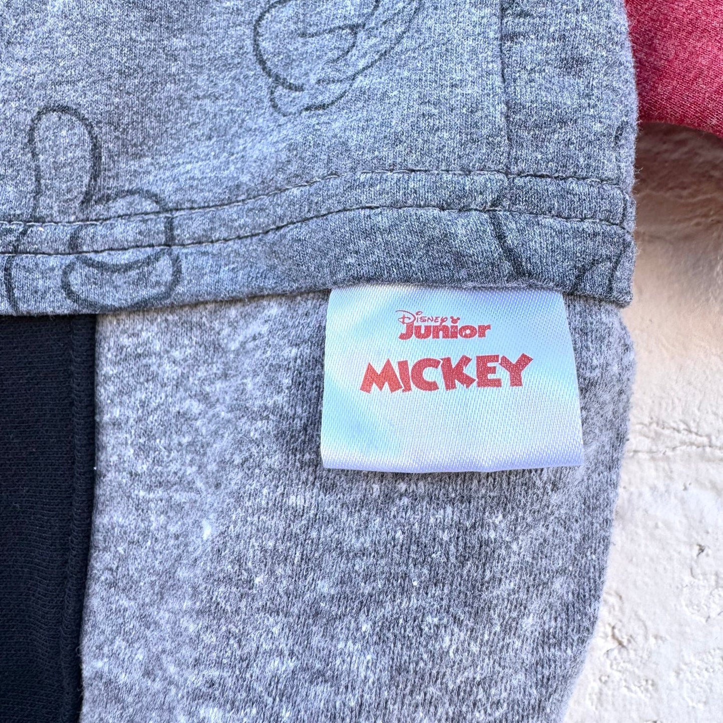 RED + GRAY MICKEY HANDS CREW