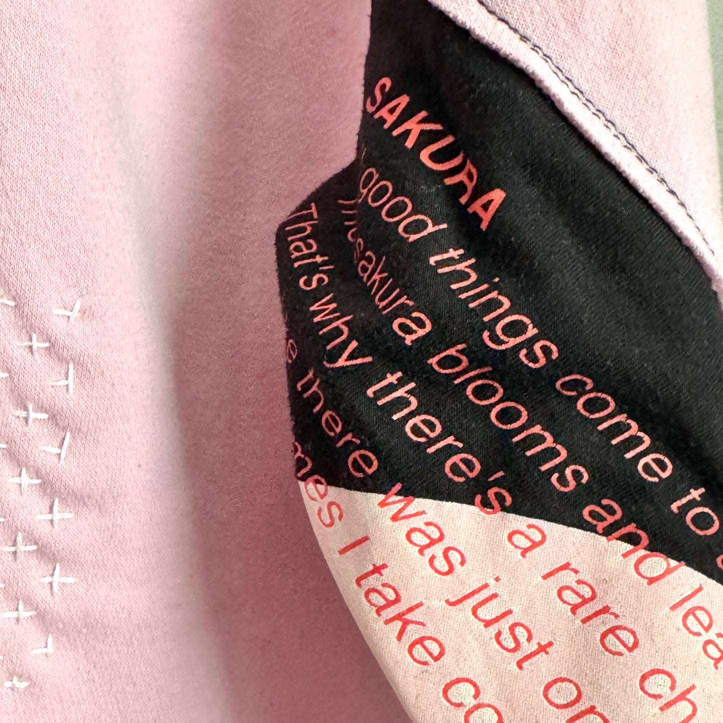PINK + BLACK SASHIKO CREWNECK