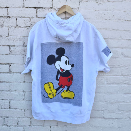 WHITE NIKE SHORT SLEEVE MICKEY HOODIE
