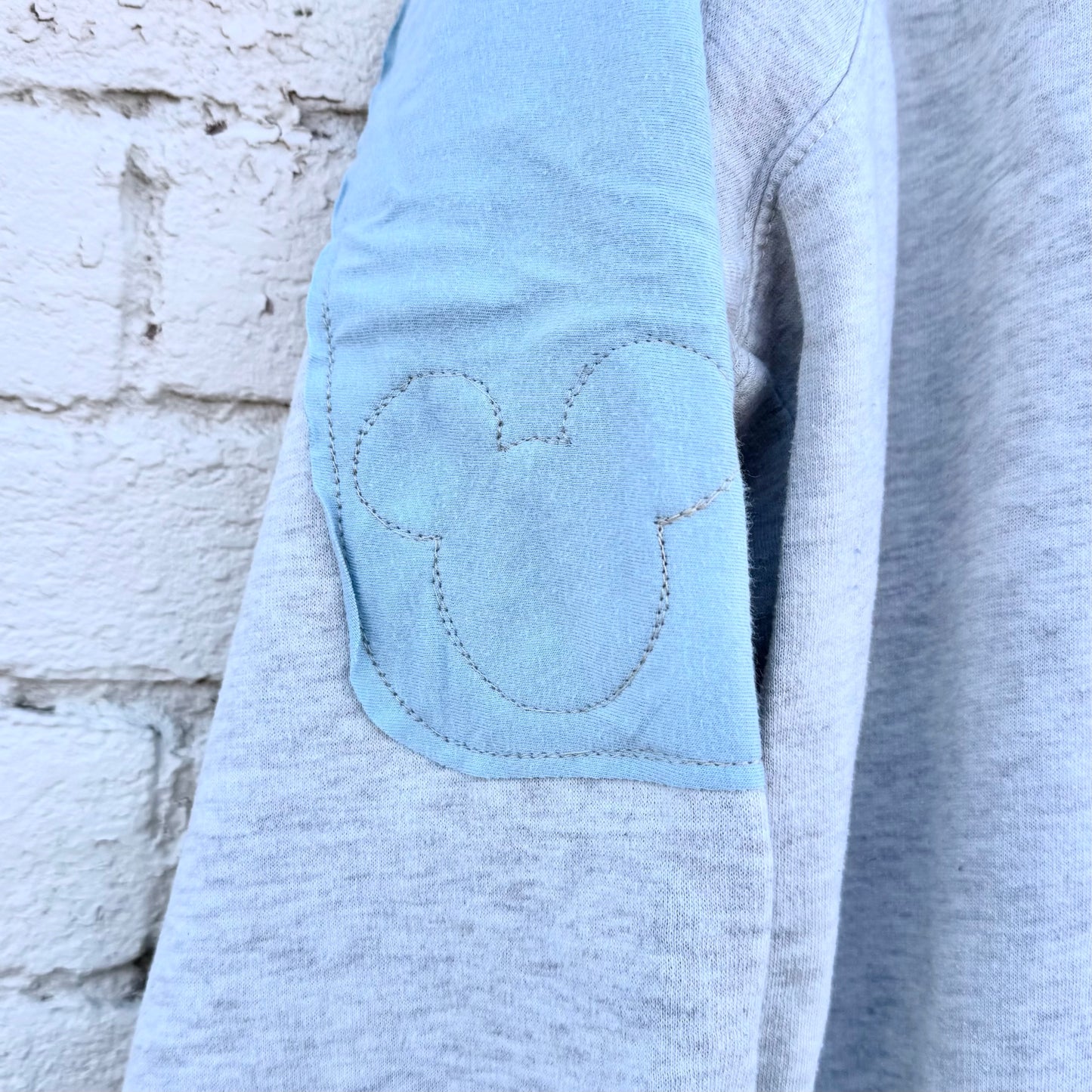 OATMEAL + LIGHT BLUE MICKEY CREW