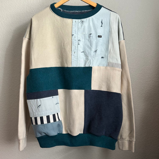 TAN + BLUES BILLABONG CREWNECK